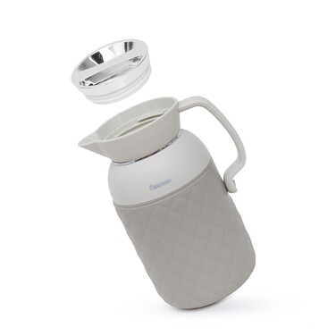 Термоглечик Fissman 1000 мл, колір сірий пластиковий корпус зі скляною колбою (19855)