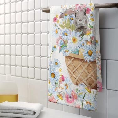 Різдвяні кухонні рушники Kwlegh, рушник для рук, різдвяна ялинка, цукерка-тростина, сніжинка, рушник для пальців, набір з 2 шт. , милий чоловічий банний рушник, високопоглинаючі рушники, 36 x (великодній)