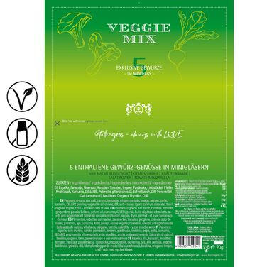 Класичний набір спецій Hallingers - 1 - Подарунковий набір спецій ручної роботи, 12 спецій з усього світу (Набір) - Літній подарунок та ідеальний подарунок для барбекю Подарунок для нової домівки &quotВітаємо дружбу&quot Класичні спеції., 12 спецій (73603