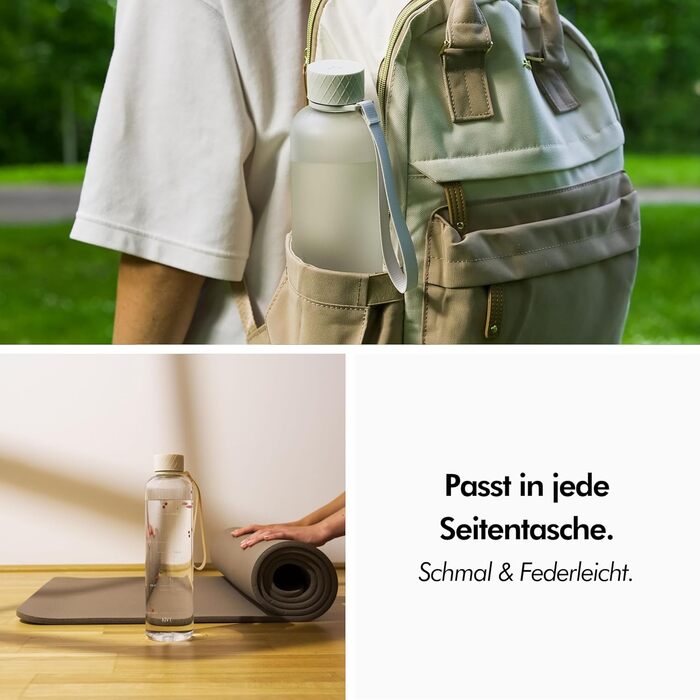 Пляшка для води 1 л тританова, прозора вишня KIVY