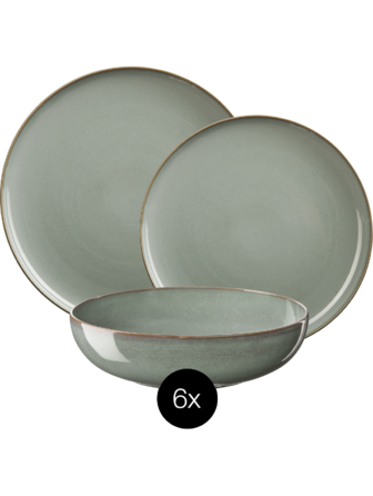 Столовий сервіз з 18 тарілок Eucalyptus Saisons ASA-Selection