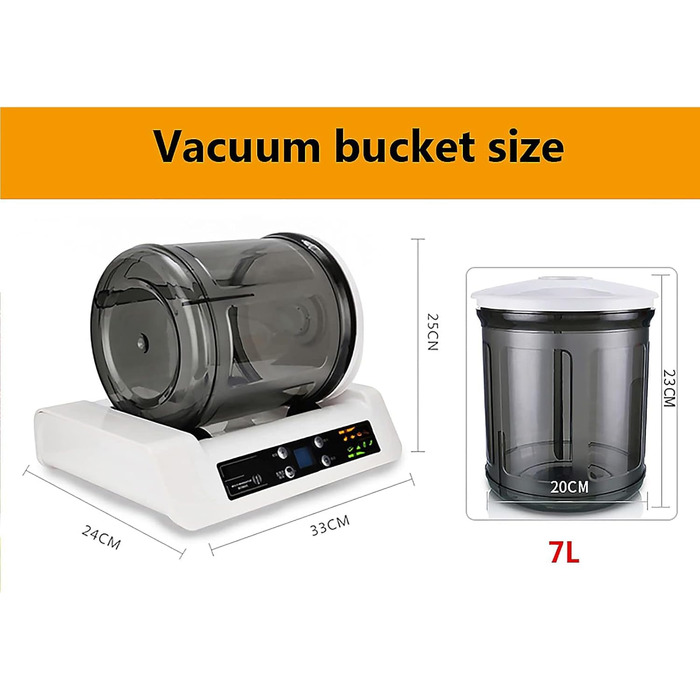 Вакуумний маринатор для м'яса та овочів 7 л білий LNNLOO