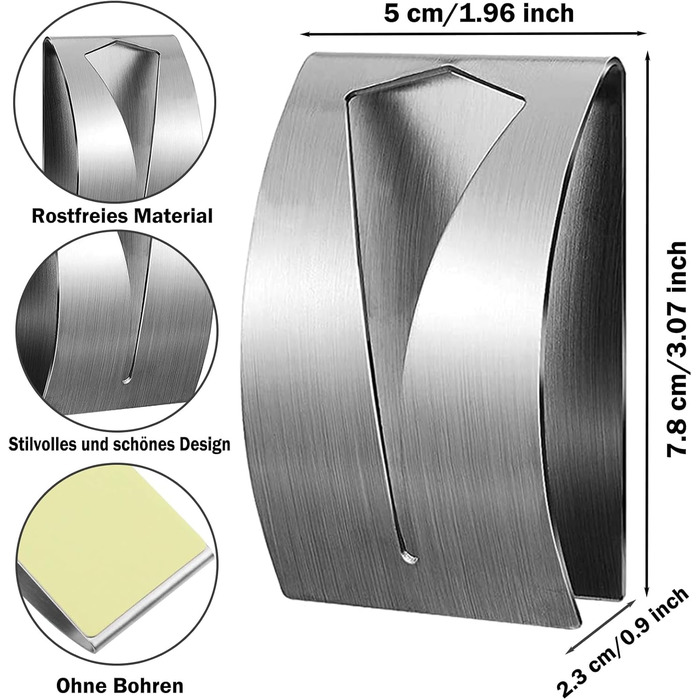 Крючки для полотенец 4 шт 7,5 х 5 см smilixin