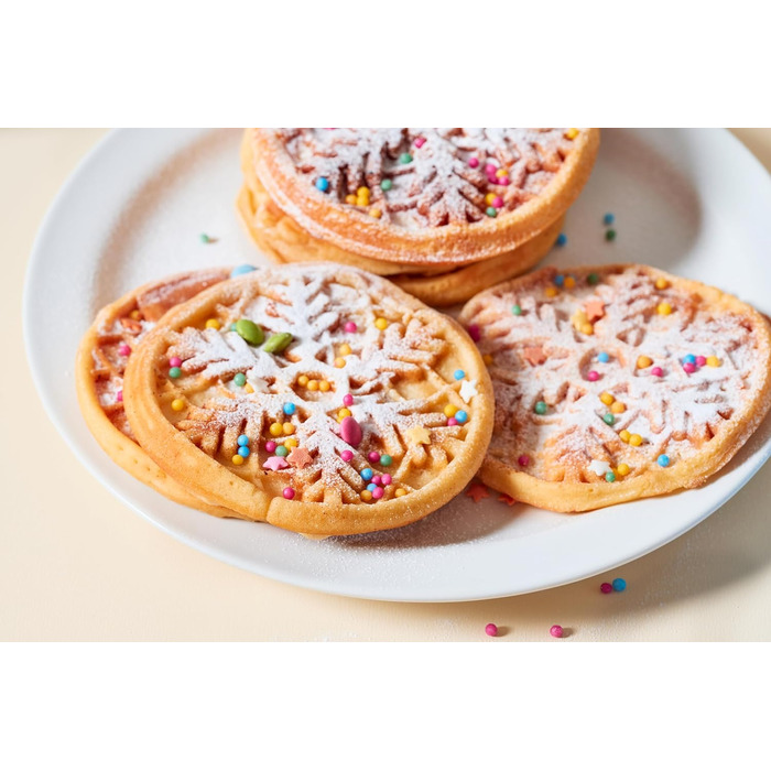 Міні-вафельниця з малюнком сніжинки 550 Вт Bestron