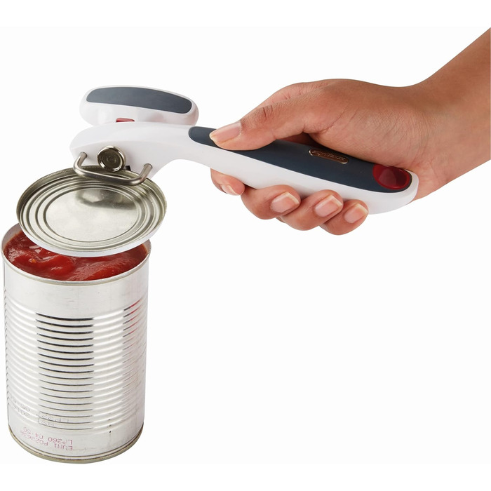 Відкривачка Zyliss Strong Boy 2, ABS, TPE, нержавіюча сталь, нейлон, посилений ПВХ, сірий, 23 x 5 x 4 см, E46145 (консервний нож з безпечним краєм)