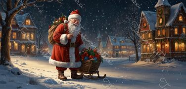 Подарункова кружка 330 мл з принтом Санта Клаус на снігу Generic