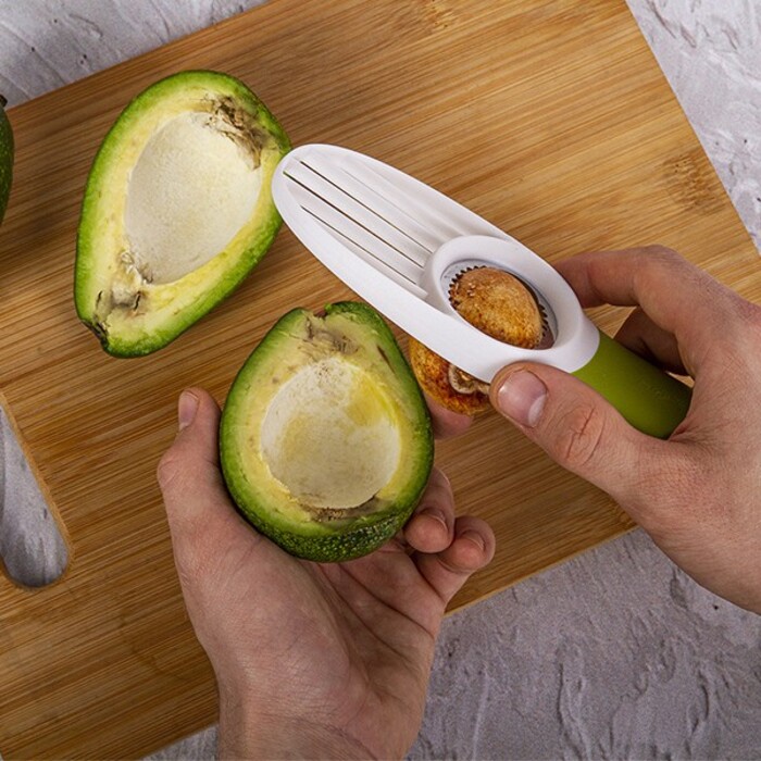 Ніж для авокадо 3-в-1 Joseph Joseph GADGETS, зелений, 6,6 х 1,8 х 18 см