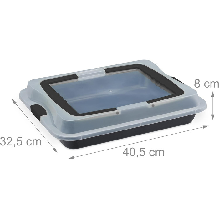Форма для випікання 3-в-1 з кришкою 40,5x32,5 см Relaxdays