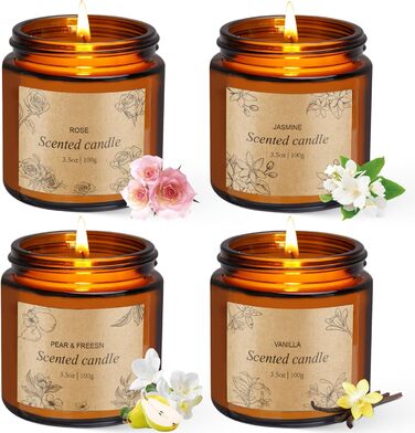 Ароматизована свічка у склянці 4 шт. YUEONEWIN