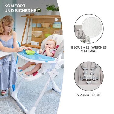 Дитячий стільчик для годування з перших місяців життя YUMMY kk Kinderkraft