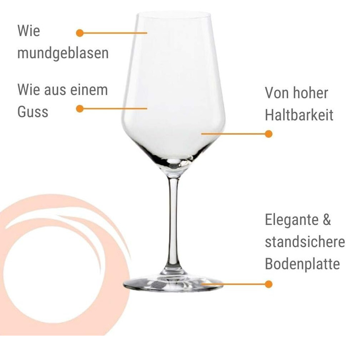 Келихи для білого вина Revolution 365 мл I Набір келихів для білого вина з 6 шт. I Благородний кришталевий келих I Келихи для вина Можна мити в посудомийній машині I Набір келихів для білого вина ударостійкий I найвищої якості (490 мл келихи для червоного