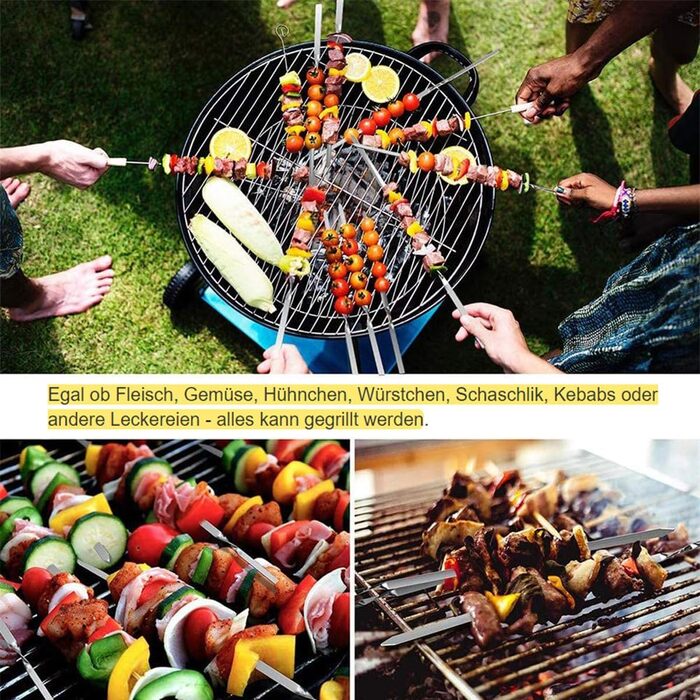 Набір шампурів для гриля 42 см, 6 предметів Sayago