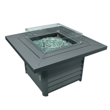 Вуличний газовий стіл-камін 107 x 107 x 63 см. алюміній GRILLI