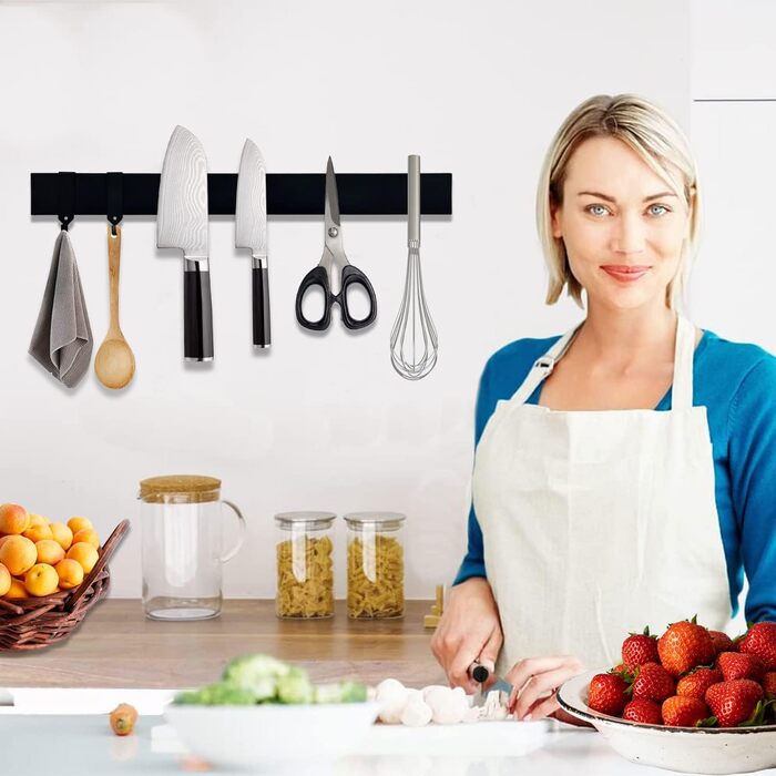 Магнітний тримач для ножів з 2 гачками 40 см devesanter