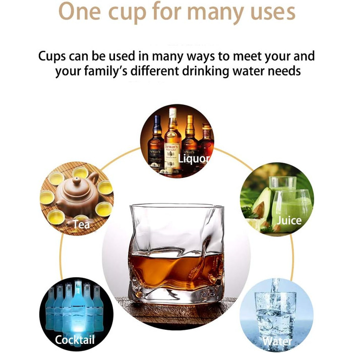 Набір склянок для віскі 250 мл неправильної форми, 2 предмети Glasseam