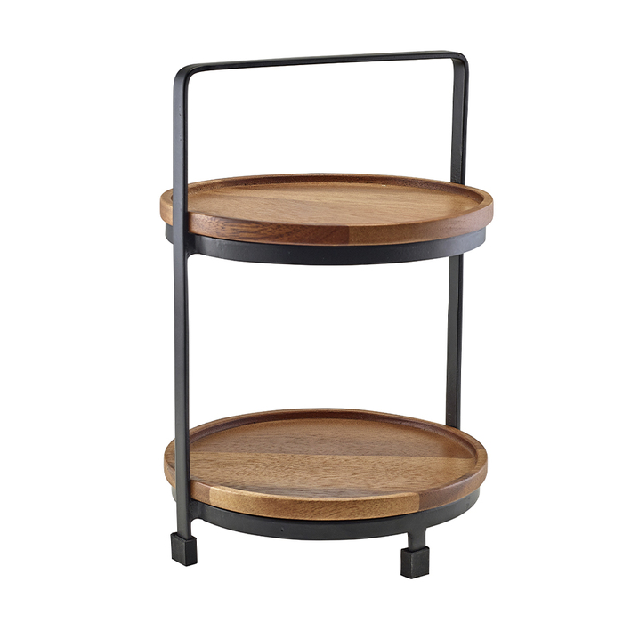 Тарілка 20.5 см, дерев'яна, акація, GenWare