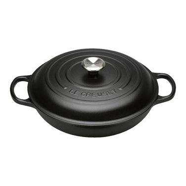 Каструля / жаровня, низька з кришкою 30 см, чорний Le Creuset