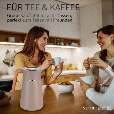 Термоглечик з чайним фільтром 1,5 л, хакі VETIN