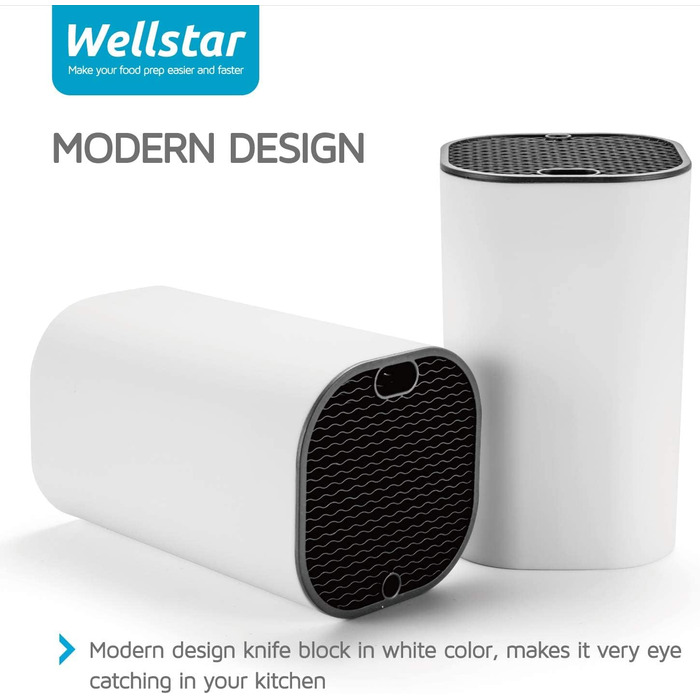 Ножовий блок на 16-18 ножів, білий WELLSTAR