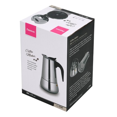 Гейзерна кавоварка Fissman на 6 порций / 360 мл нержавіюча сталь (3240)