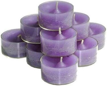 Кольорових датських чайних свічок без запаху (світло-фіолетових), 20