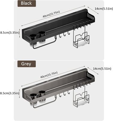 Настінний органайзер для кухонного приладдя 40 см RXRENXIA