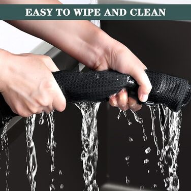 Кухонні рушники VIVOTE, рушники для гостей, подарункові, 40x60 см, 2 шт., м&39які кухонні рушники, абсорбуючі рушники (чорні 12)