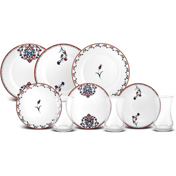 Набір десертів тарілок на 6 персон, 18 предметів Nakkas Karaca