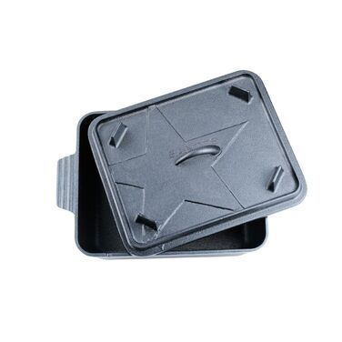 Форма для выпечки хлеба чугунная 34х24х14,5 см с крышкой Santos