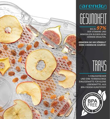 Дегидратор на 5 полок, 260 Вт Arendo