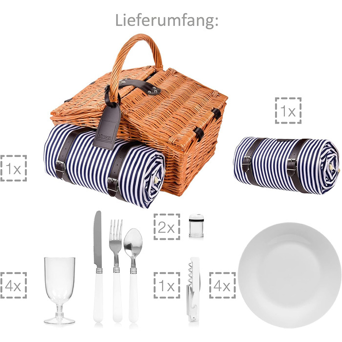Кошик для пікніка на 4 особи Sylt Sänger