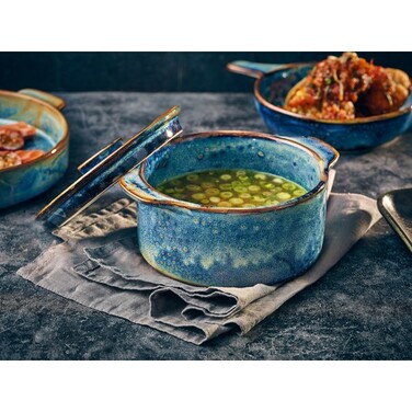 Міні-каструлька 14х17.2 см, 670 мл, Terra Porcelain Aqua Blue, GenWare