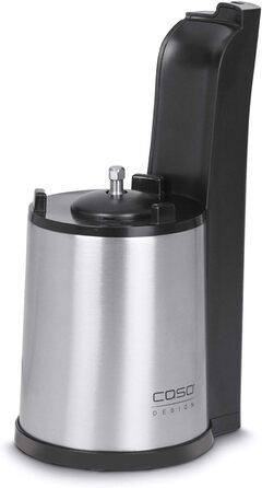 Дизайн повільної соковижималки, результат тесту 'Дуже добре', соковижималка для фруктів, овочів і зелені, великий завантажувальний отвір 75 мм Ø для цілих фруктів, з ситом для соку і сорбету, чорний, нержавіюча сталь, 500 -