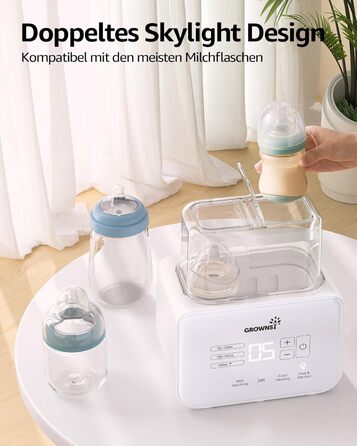 Підігрівач дитячих пляшечок 8 в 1 кремово-білий GROWNSY