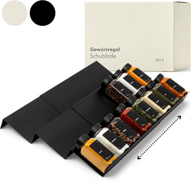 Органайзер для спецій металевий чорний, KIVY