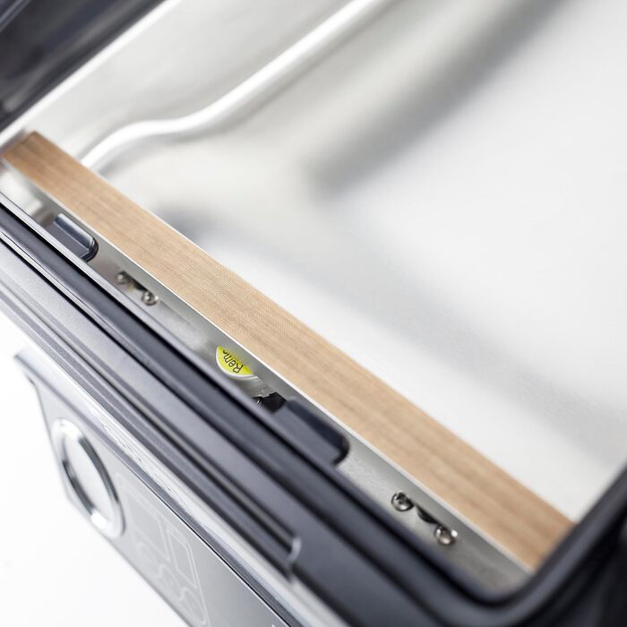 Камерний вакуумний пакувальник з нержавіючої сталі, вакуумна камера 3л 70 л/хв, подвійне зварювання, регульований час вакууму та зварювання, 1417 одинарний, 40 -