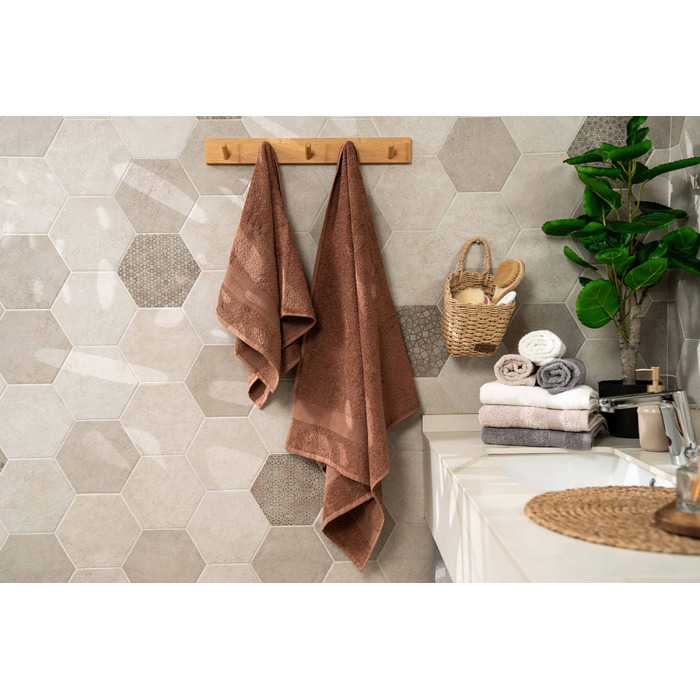 Рушник махровий Ardesto Benefit, 70х140см, 100% бавовна, коричневий