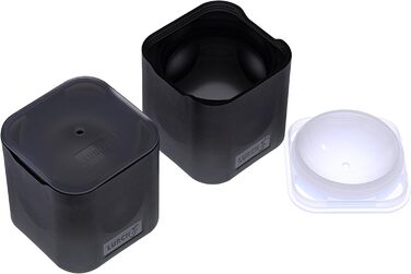 Силіконова льодогенератор Lurch ICE FORMER преміум-класу з кришкою на 20 кубиків льоду розміром 3 см, чорний, кубик 3 см (кулька Ø 6 см)