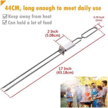 Длинные шампуры для барбекю из нержавеющей стали 10 шт. Dailyart