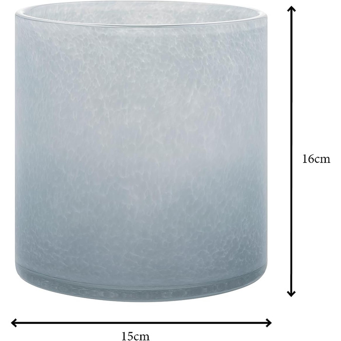 Свічник скляний, розмір L, 15 x 16 см блакитний SAGA Blomus