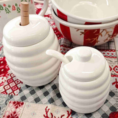 Ємність для цукру La Porcellana Bianca MENAGE з ложкою, порцеляна, 10 х 6,5 см