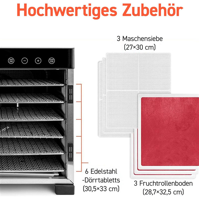 Дегідратор на 6 полиць, 650 Вт COSORI