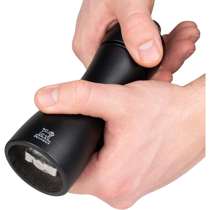 Мельница для перца Мельница для соли Таити 15 см Duo Перец Кристаллическая соль - Классическая регулировка помола - Изготовлен из древесины, сертифицированной PEFC - Французское ноу-хау - Черный и матовый белый Перец/Соль Белый/Черный Набор мельниц