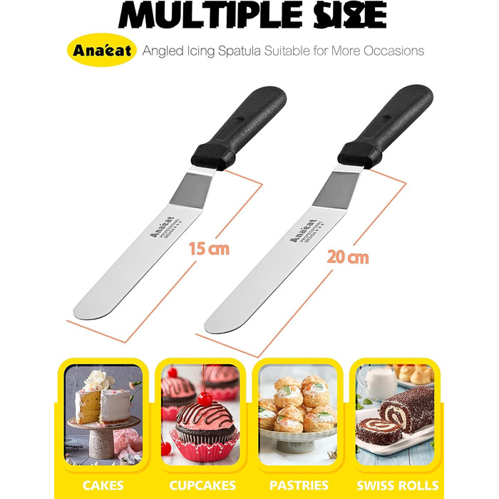 Набор лопаток для глазури 2 шт 15 и 20 см Anaeat