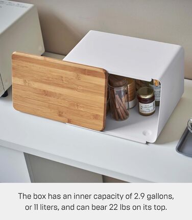 Хлібниця YAMAZAKI Tower, нержавіюча сталь, біла, One size