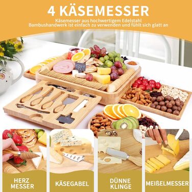 Бамбукова дошка для снеків BEAUTLOHAS