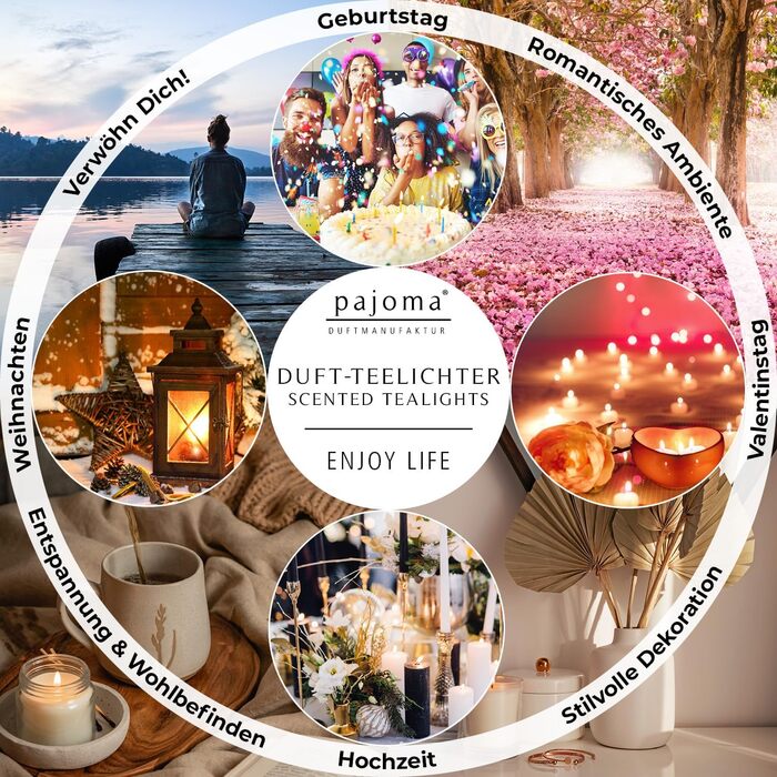 Чайні свічки 3 x 30 шт. ароматизовані pajoma