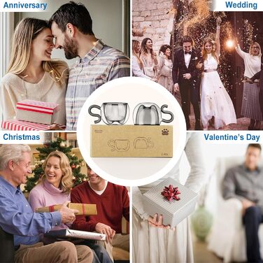 Двостінні милі келихи для лате макіато з різдвяною ялинкою 270 мл Кавова чашка Різдвяна кружка з ситечком для чаю з різдвяною ялинкою Чайні келихи для молока, льоду, різдвяні подарунки для жінок і дітей (тип 12 чорний-130 мл*2, 130 мл*2)