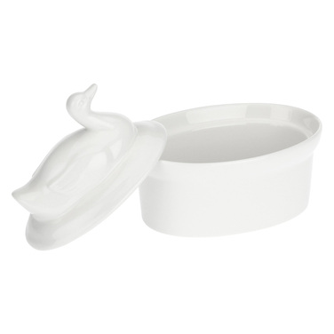 Форма для запікання з кришкою DUCK La Porcellana Bianca TERRINE, порцеляна, 16 x 11 см