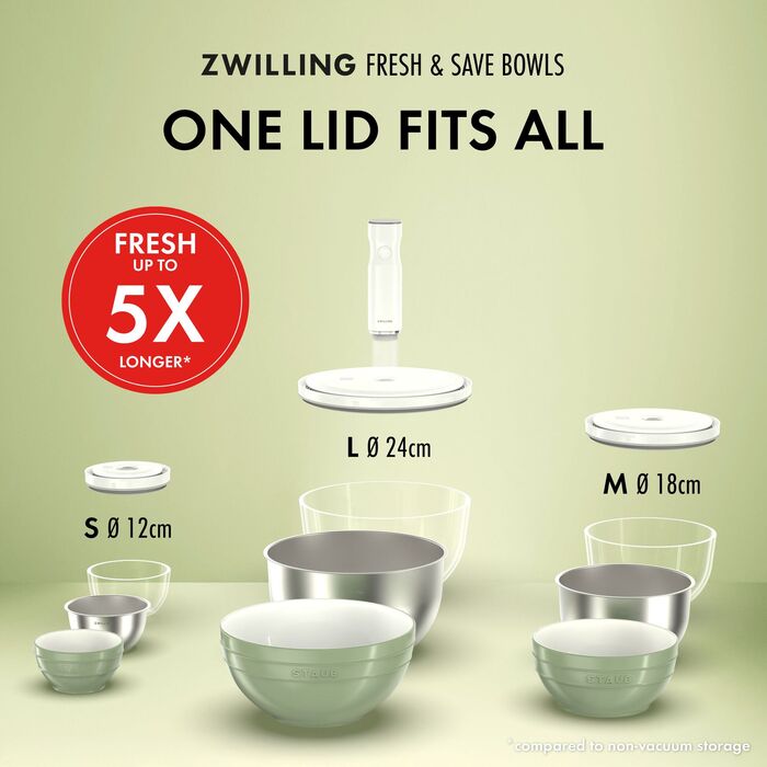 Вакуумна кришка для миски 24 см, біла Fresh & Save Zwilling